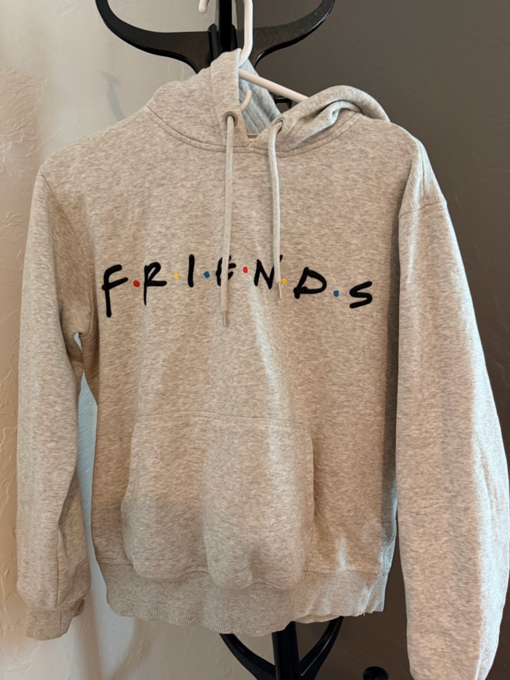 H&M Gray 'FRIENDS' Logo Hooded Sweatshirt